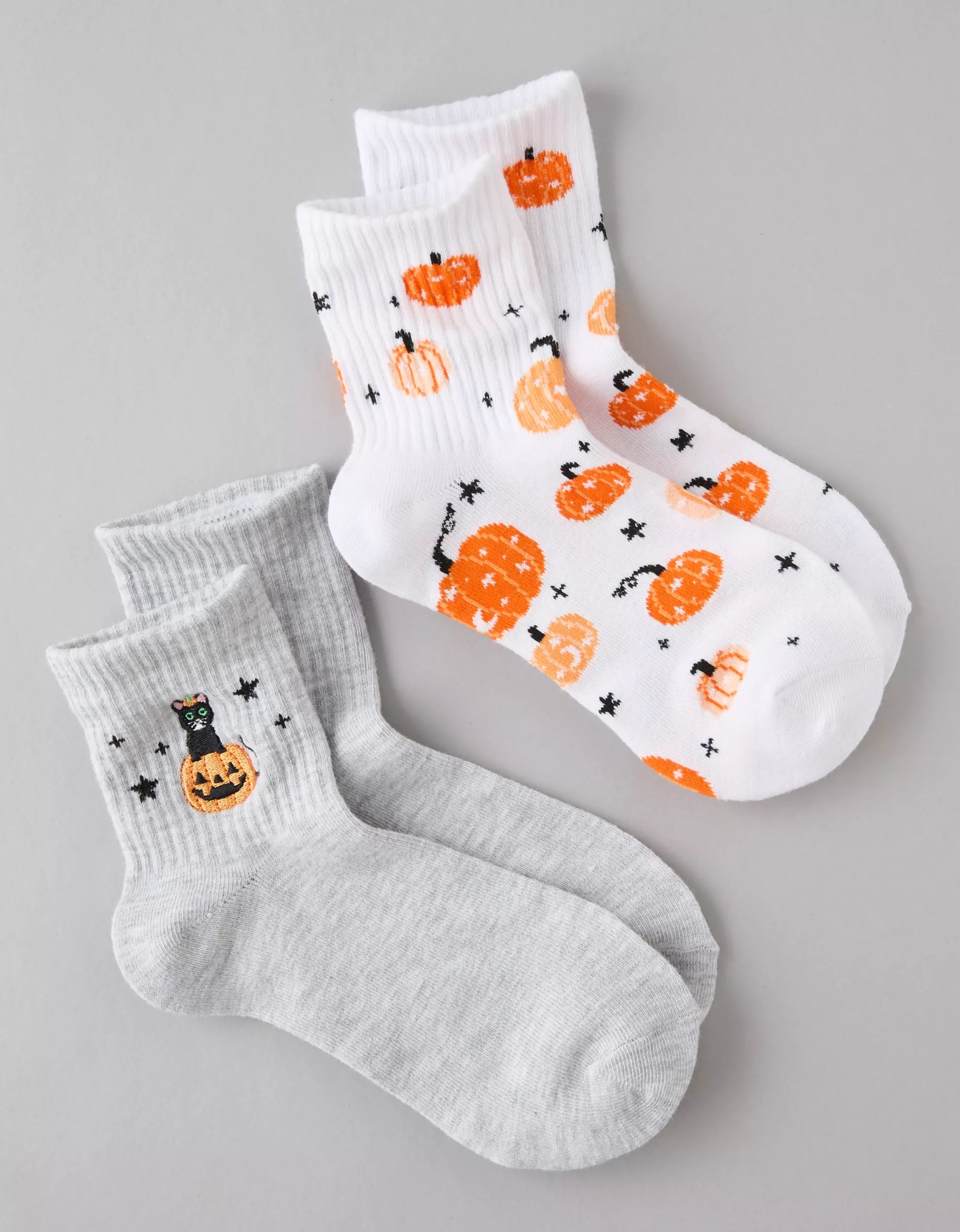 AE Trick or Treat Boyfriend Socks 2-Pack | American Eagle Outfitters (US & CA)