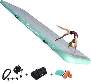 AKSPORT Gymnastics Air Mat Tumble Track Tumbling Mat Inflatable Floor Mats with Air Pump for Home... | Amazon (US)