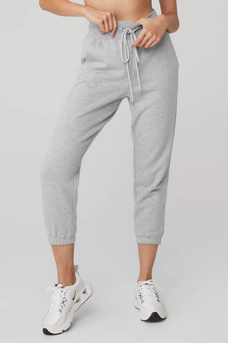 7/8 Easy Sweatpant - Black | Alo Yoga