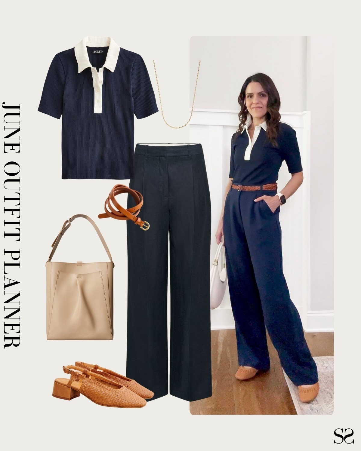 Monthly outfit planner JUNE: what I planned vs how it’s worn: Spring  & Summer looks, saved + styled outfit inspo | navy trousers, polo top, woven sling back heels, leather tote

#springoutfit #casualchic #summeroutfit #workwear #officeoutfit


#LTKStyleTip