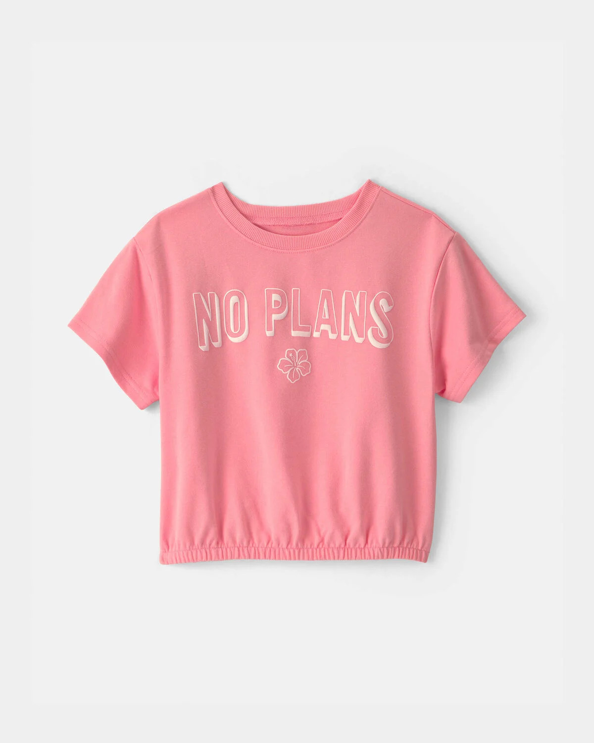 Girls 'No Plans' French Terry Top - Pink | Carter's Inc
