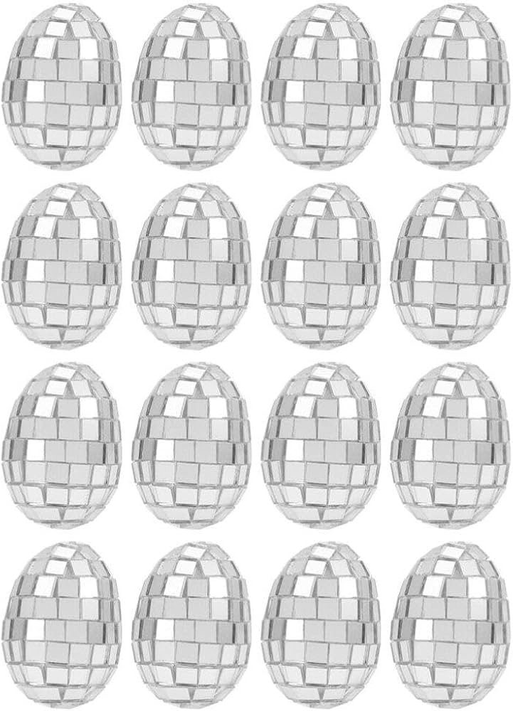 Luxshiny Mirrored Easter Eggs Bulk - 16Pcs Fillable Shiny Easter Eggs Empty Reflective Disco Ball... | Amazon (US)