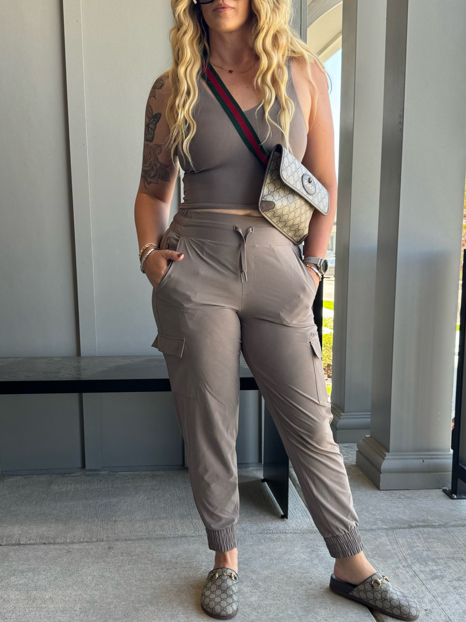 A good mix of Target and designer 

Jogger 
Mules
Belt bag 
Fall outfit

#LTKStyleTip #LTKMidsize #LTKOver40