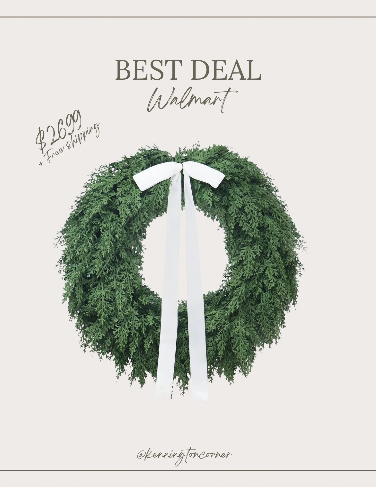 This is a beautiful 17.7” artificial cedar wreath at the lowest price plus free shipping! Don’t miss it! 

#LTKSeasonal #LTKSaleAlert #LTKHome