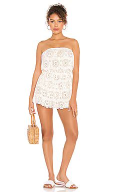 Lovers + Friends Aldea Romper in Ivory from Revolve.com | Revolve Clothing (Global)