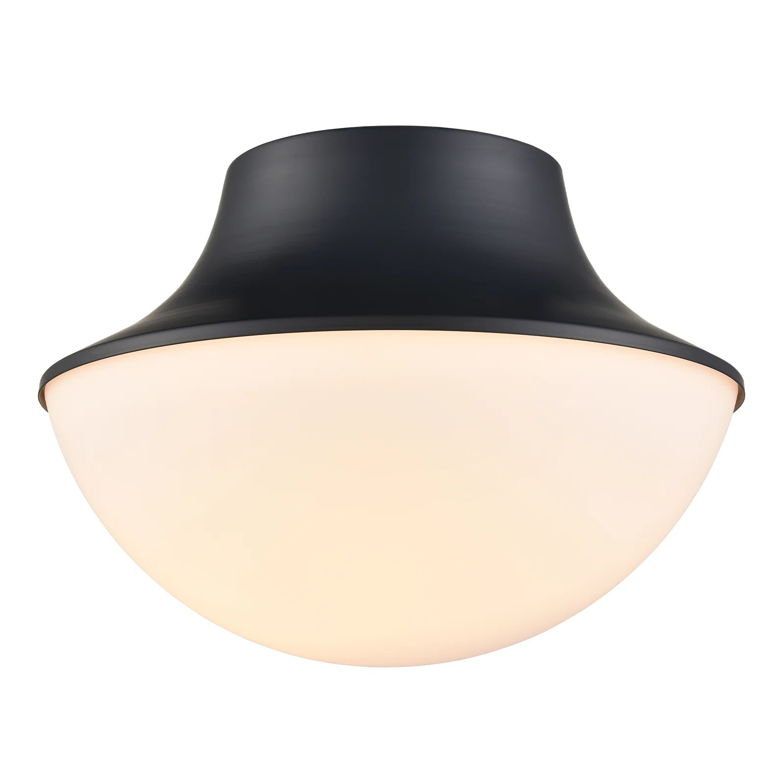 Modern Matte Black Semi Flush Mount Ceiling Light Fixture | Wayfair North America