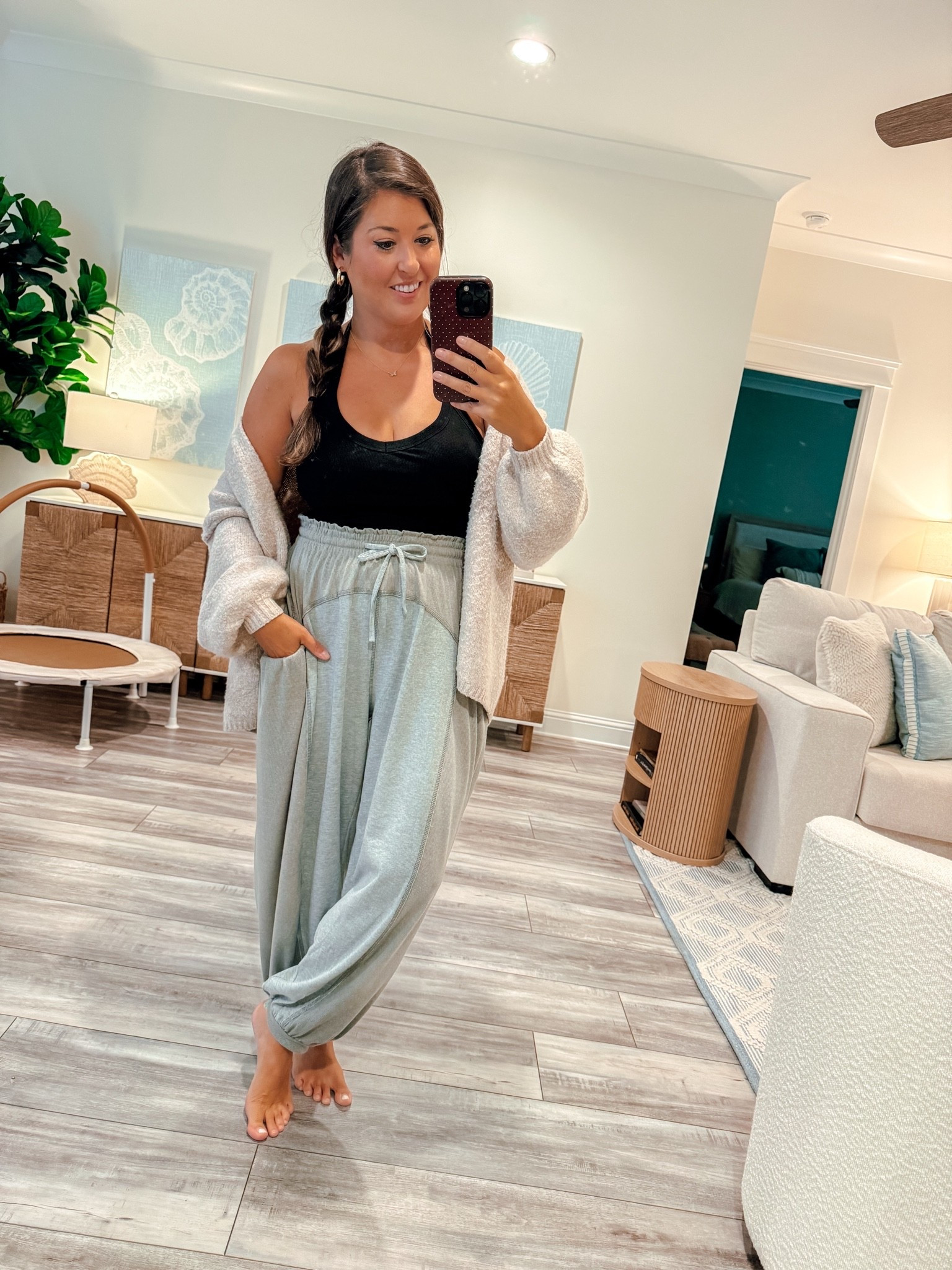 Comfy outfit, rainy day outfit, mom dropoff outfit, transitional outfit 

Wearing medium

#LTKootd