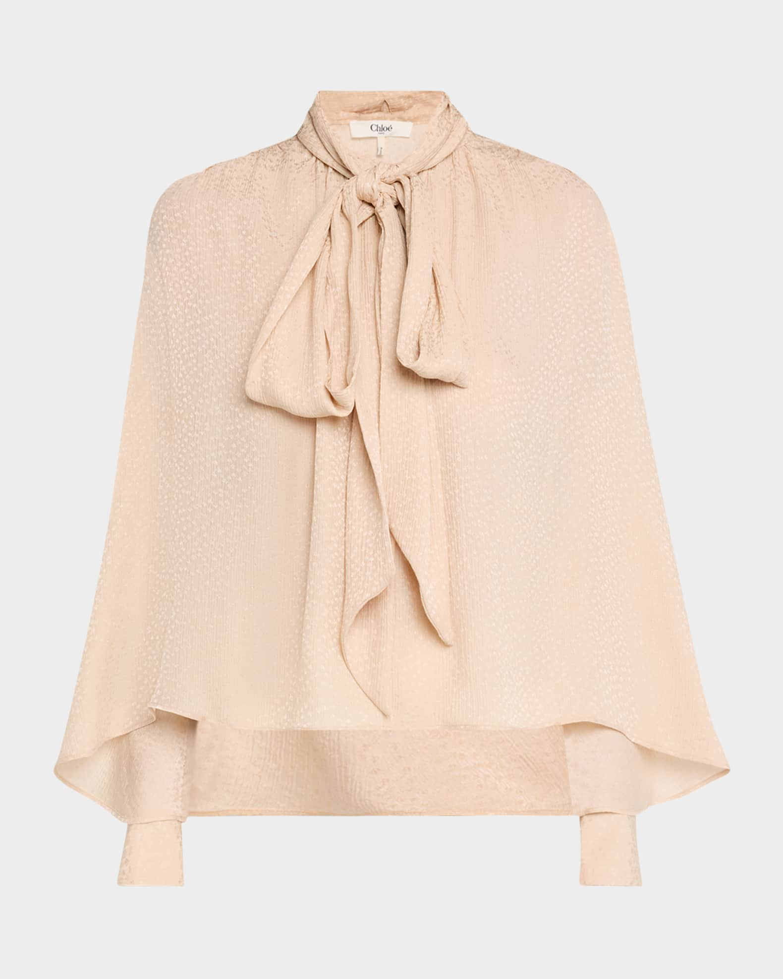 Bow-Neck Batwing-Sleeve Top | Neiman Marcus