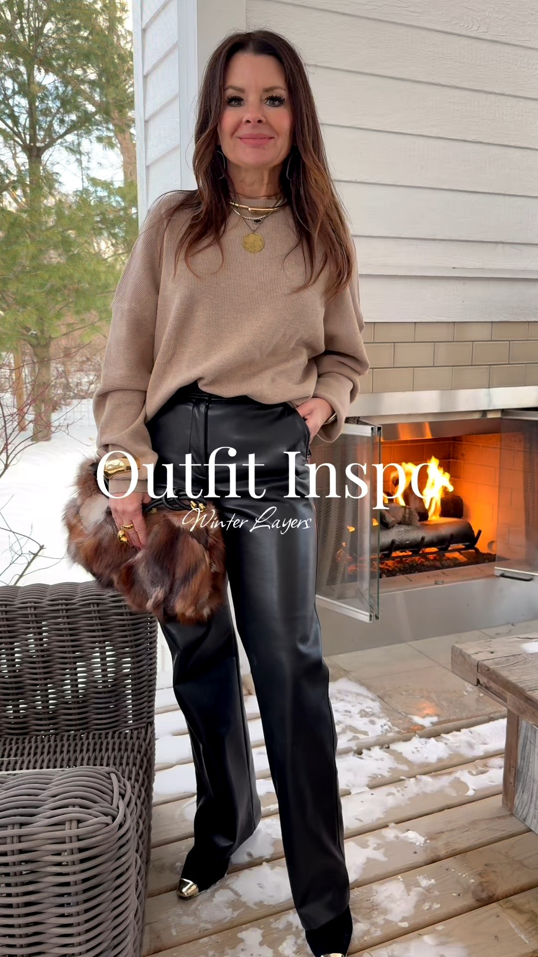 Looking good/feeling good while keeping warm and cozy all at the same time! This sweater is so comfie and my fav leather pants are worn on repeat!! Small in the sweater  sweater available through my tik tok post. (Links there!!)

#LTKdayinmylife #LTKgrwm