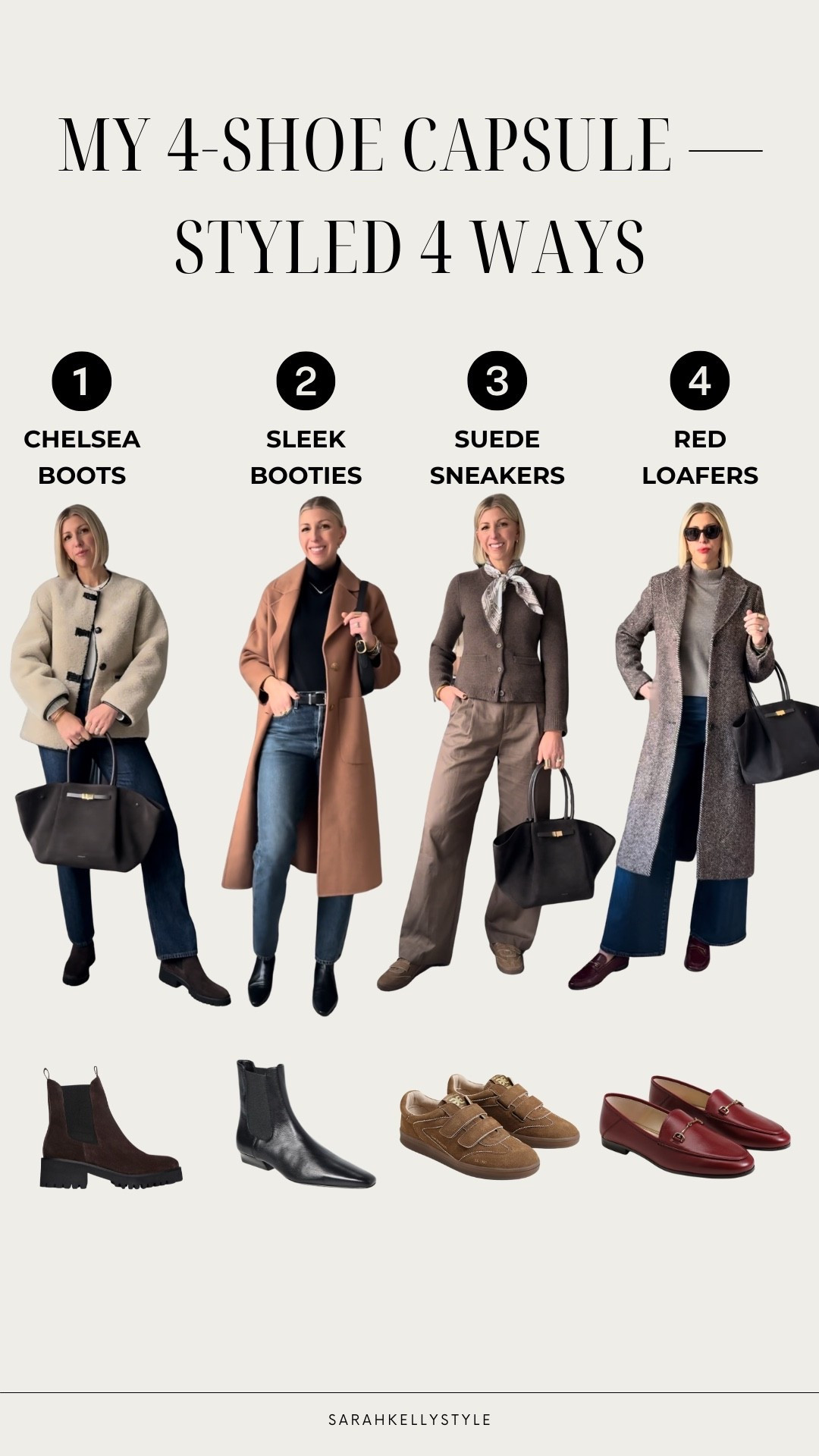 If getting dressed feels harder than it should, this is why. you don’t need a shoe closet full of chaos, you need a strategy. These are the four pair pairs I recommend and here’s the proof. For real outfits, zero wasted shoes.

#LTKSeasonal #LTKOver40 #LTKootd