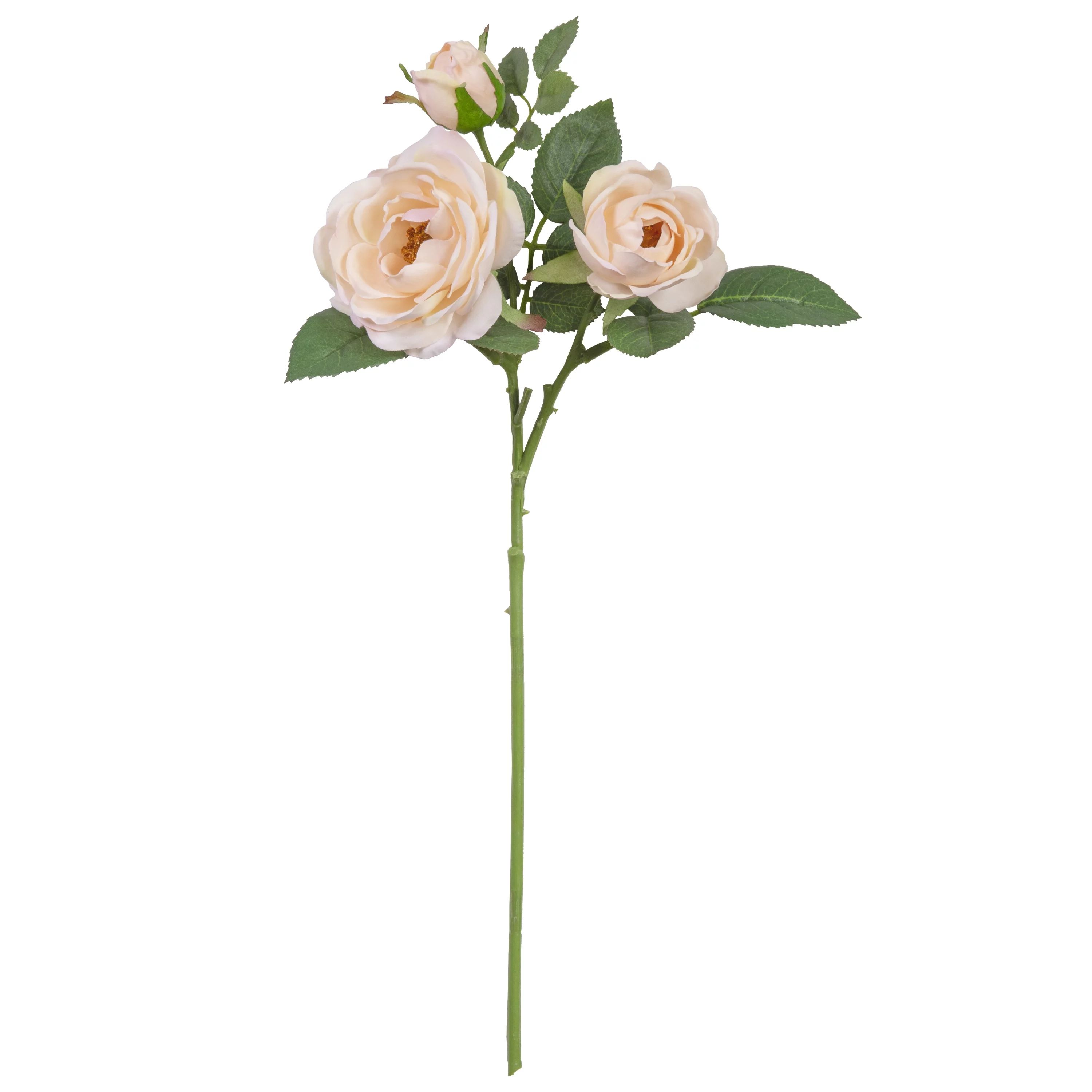 16-inch Artificial Silk Light Pink 3 Heads Fanny Roses Stem, for Indoor Use, by Mainstays | Walmart (US)