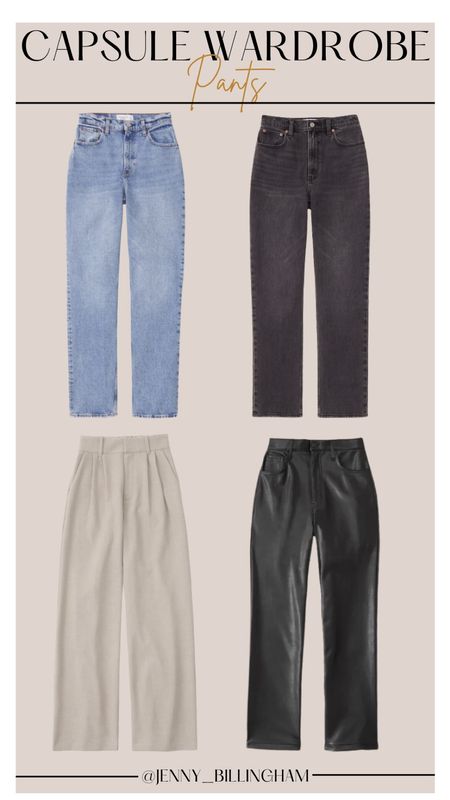 Winter capsule wardrobe / denim / workwear pants / trousers / leather pants / tailored pants 

#LTKunder100 #LTKunder50 #LTKstyletip