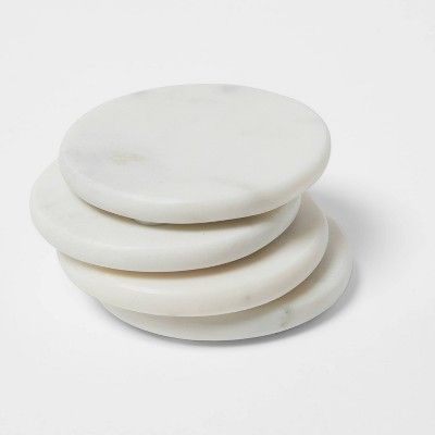 4pk Marble Coasters White - Threshold™ | Target