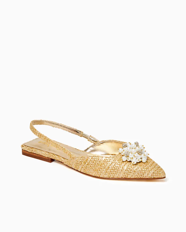 Brit Straw Slingback Shoe | Lilly Pulitzer