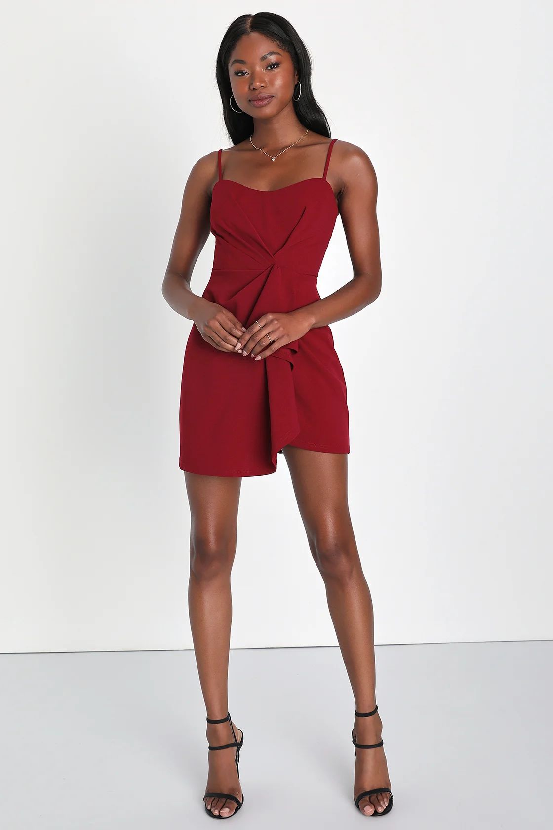 Glamorous Aesthetic Wine Red Sleeveless Bodycon Mini Dress | Lulus (US)