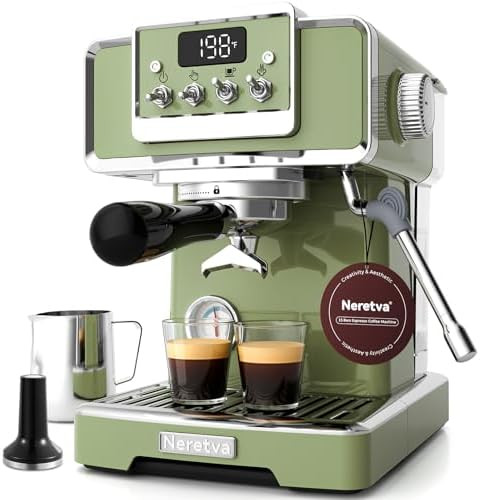 Neretva Espresso Machine, 58mm Professional Espresso Coffee Machine 15 Bar Retro Espresso Maker w... | Amazon (US)