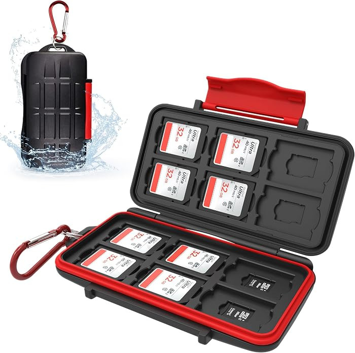 Kiorafoto Professional IPX5 Water-Resistant Anti-Shock Holder Storage SD SDHC SDXC TF MSD Memory ... | Amazon (US)