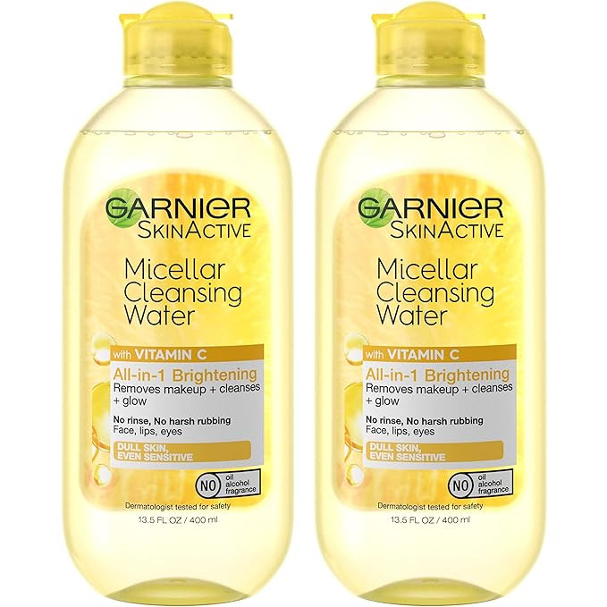 Garnier SkinCare Micellar Cleansing Water with Vitamin C, to Cleanse Skin, Remove Makeup, and Bri... | Amazon (US)
