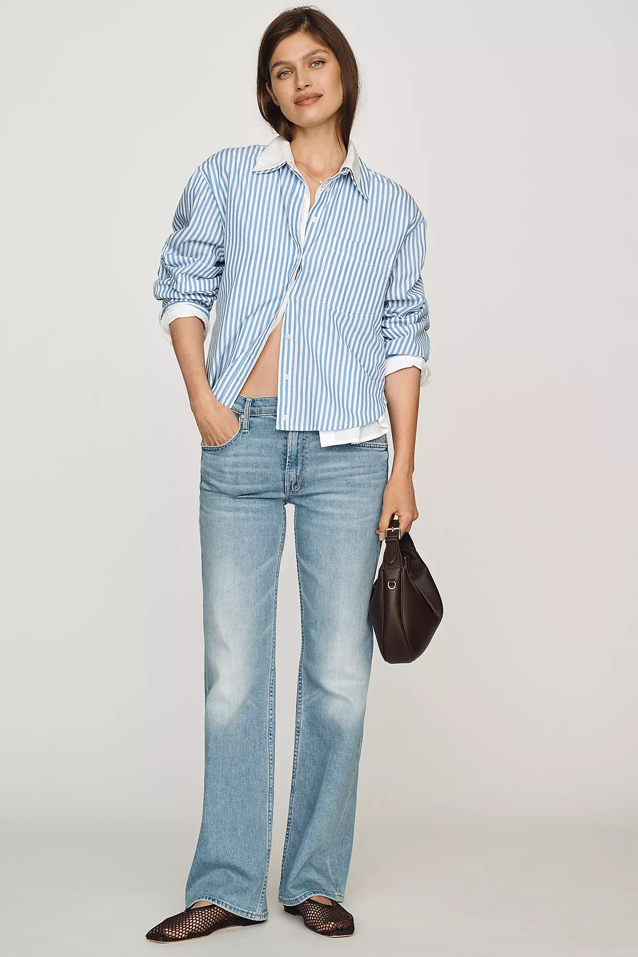MOTHER The Bookie Sneak Mid-Rise Bootleg Jeans | Anthropologie (US)