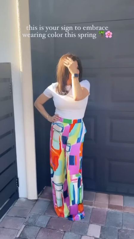 Don’t be afraid of wearing color this season. Wide leg pants , tweed shorts, dresses etc . Pants -sm , shorts 2 I could of sized down . Dress sm , 

#LTKover40 #LTKstyletip #LTKVideo