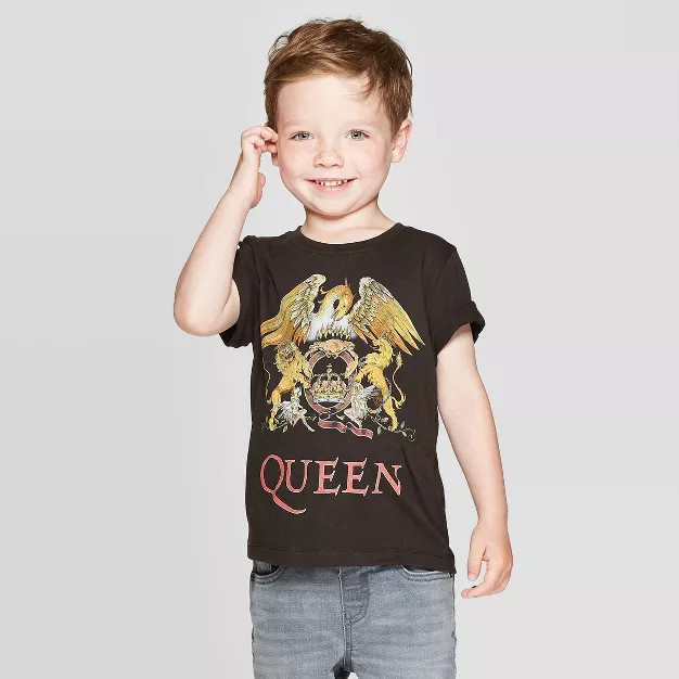 Toddler Boys' Queen Short Sleeve T-Shirt - Black | Target