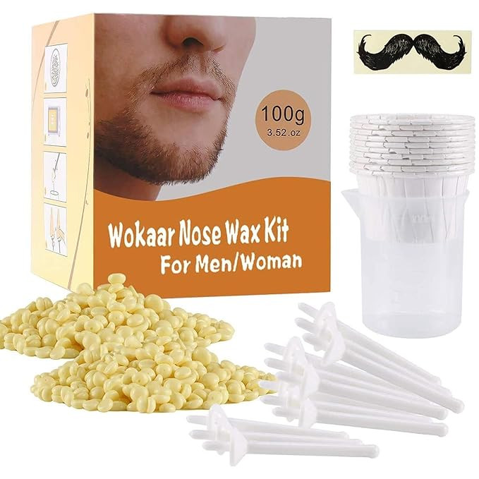 Nose Wax Kit for Men & Women | 100g Wax, 30 Applicators (15-20 Uses) | Painless Nasal & Ear Hair ... | Amazon (US)