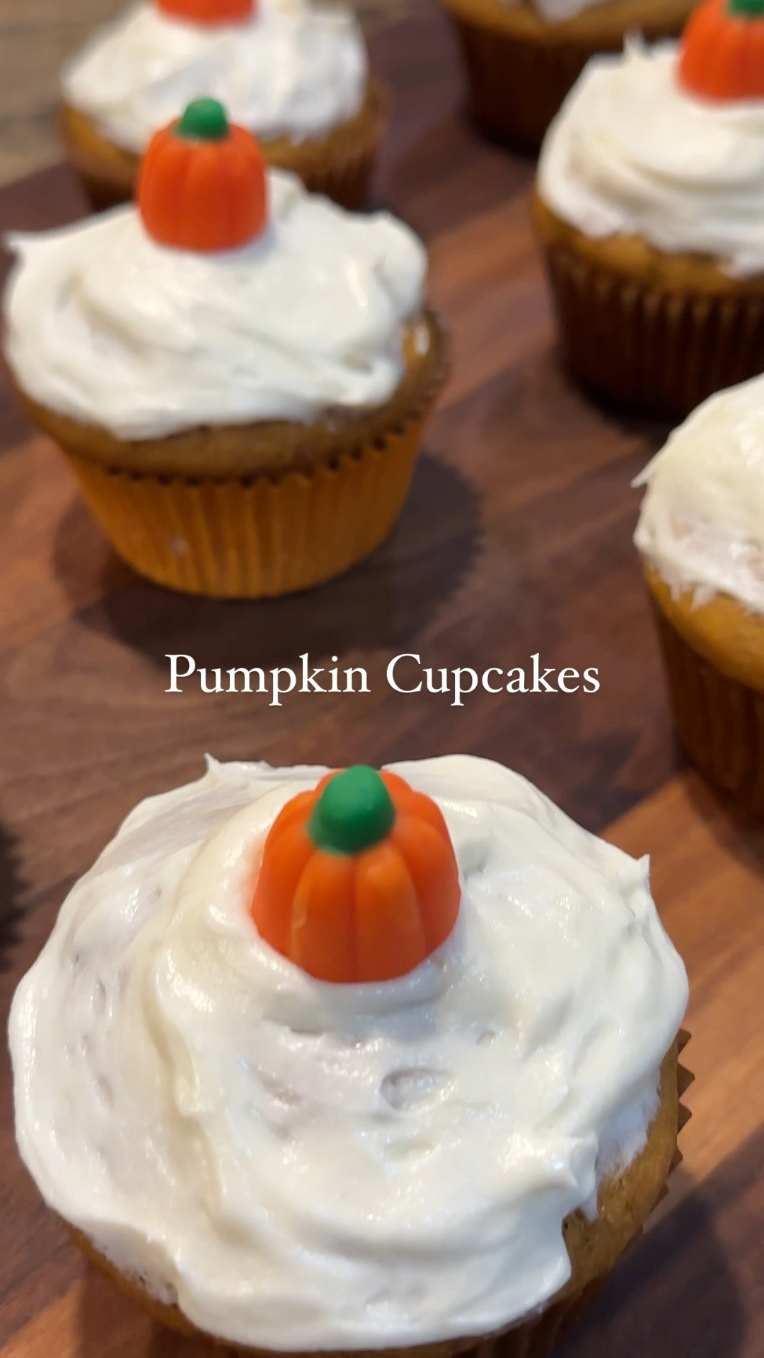 If there’s one pumpkin recipe you make this fall, make sure it’s my pumpkin cupcakes 🎃🧁

Here’s what you’ll need:
4 large eggs
1 1/3 cup sugar
1 cup vegetable oil
1 15 oz can pumpkin
2 cups flour
2 tsp baking powder
2 tsp cinnamon
1 tsp pumpkin pie spices
1 tsp salt
1 tsp baking soda
1 bag of pumpkin candy corn 

Frosting:
3 oz cream cheese, room temp. 
1/2 cup butter, room temp. 
1 tsp vanilla
2 cups powdered sugar

Here’s how you make them:
Preheat oven to 350. 

1.  In a large bowl beat eggs, sugar, oil and pumpkin until combined.
2. In another bowl stir together flour, baking powder, cinnamon, salt, soda, and spices. 
3. Add to pumpkin mixture. Whisk until combined. 
4. Line a muffin tin with liners and fill just below liner. 
5. Bake at 350 for 18-22 minutes, or until lightly browned and firm to the touch. Cool completely.
6. To make the frosting cream together cream cheese, butter and vanilla. Gradually add powdered sugar. Beat until smooth and creamy. Frost onto cupcakes and top with a pumpkin candy corn. 

Makes 16-18 cupcakes

#pumpkincupcakes #fallbaking #pumpkinrecipes

#LTKHalloween #LTKSeasonal #LTKparties