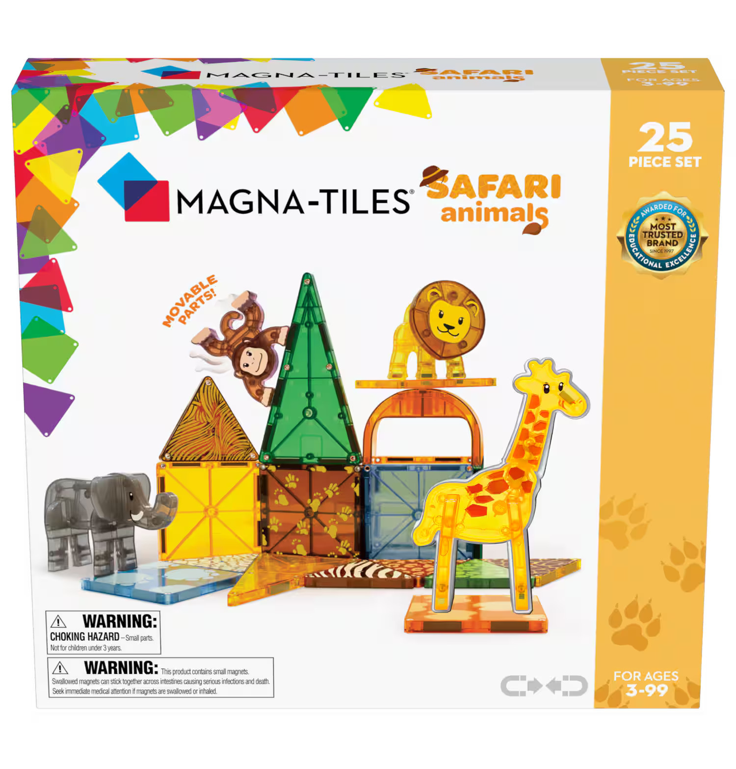 Safari Animals 25-Piece Magnetic Construction Set, THE ORIGINAL MAGNA-TILES | Best Buy U.S.