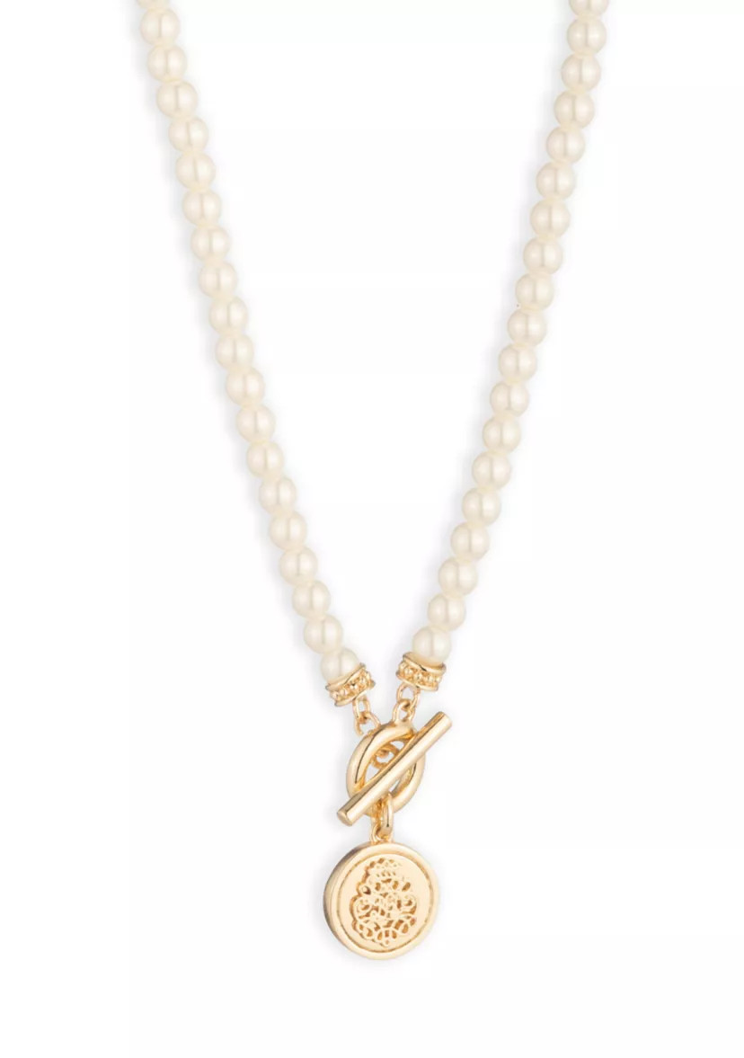 Pearl Coin Pendant Necklace | Belk