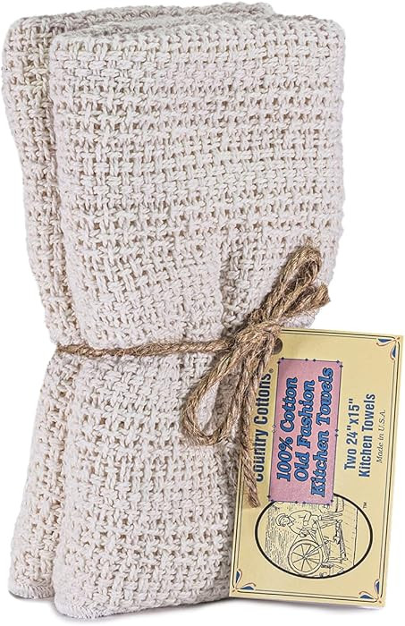 Old Fashion 100% Cotton Made in the USA Highly Absorbent Kitchen Towels - Set of 2-24"x15" | Amazon (US)