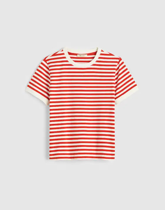 The Perfect Crewneck Baby Tee in Allday Jersey | Madewell