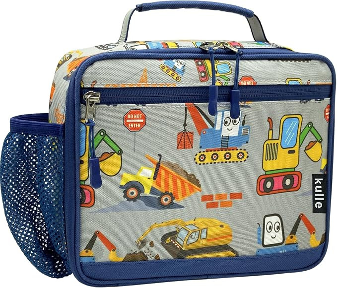 Kulle Kids Lunch Box,Lunch Bag Kids Boys With Reflective Strips and Lunchbox Dividers, Washable a... | Amazon (US)