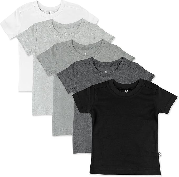 HonestBaby Multipack Short Sleeve T-Shirt Tee 100% Organic Cotton Infant Baby, Toddler, Little Ki... | Amazon (US)