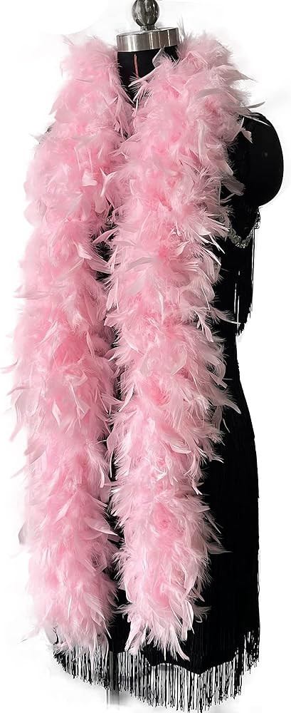 Happy Feather 2 Yards 80g Turkey Chandelle Feather Boa for DIY Craft,Party Dancing Dress Up, Hall... | Amazon (US)