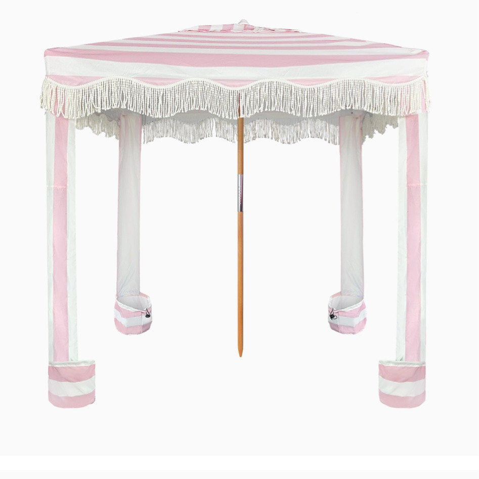 Beach umbrella / cabana / pool / pink / stripes 

#LTKHome #LTKSummerSales #LTKFamily
