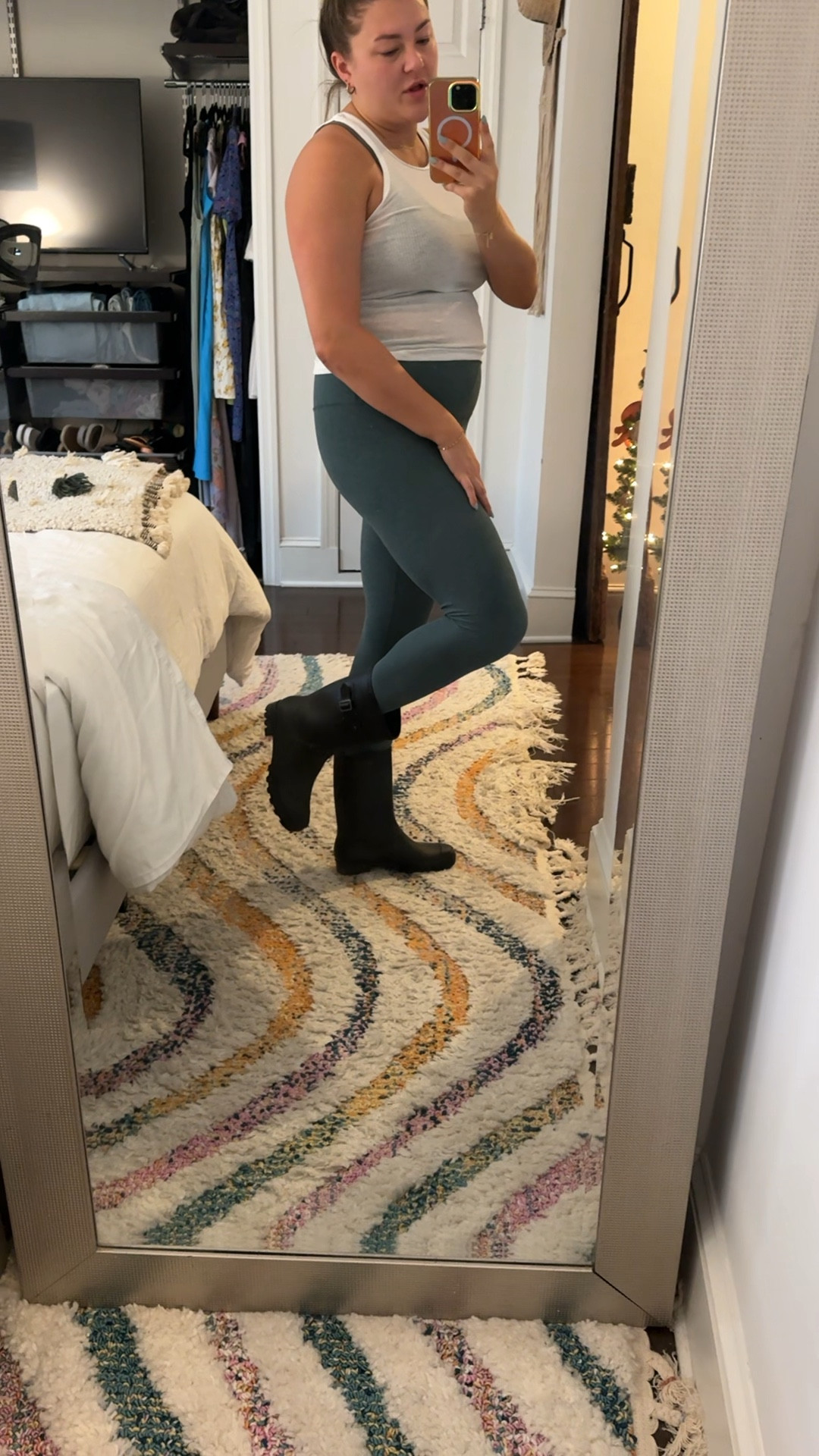 absolutely zero regrets buying these rain boots just a few years ago! They are perfect for rainy days walking around the city and they never have my feet or ankles irritated. Super comfortable mid calf black rain boots.

#LTKdayinmylife #LTKFindsUnder50 #LTKootd