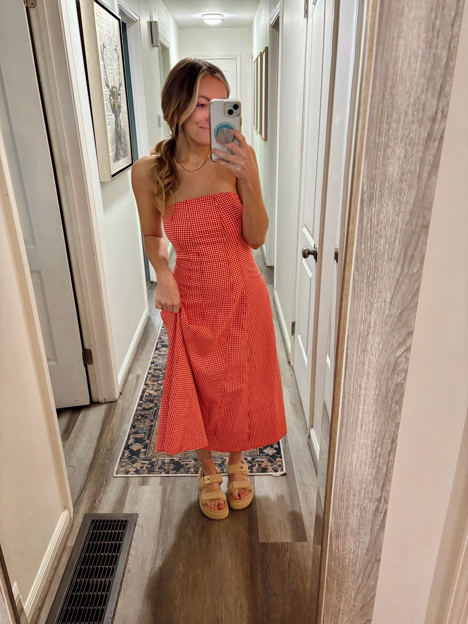 The most perfect red gingham dress !! Comes with straps, or wear it strapless! Would be cute with a mini white belt too. Wearing XS petite 🍓🍉 the perfect summer dress that easily transitions from day to night! 

#LTKPetite #LTKStyleTip #LTKFindsUnder100