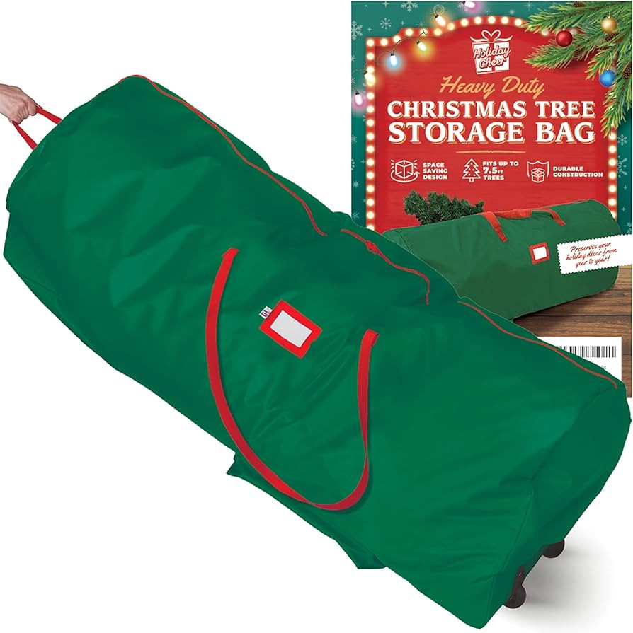 Holiday Cheer Christmas Tree Storage Bag with Wheels – Heavy Duty Christmas Tree Bag Fits Up to... | Amazon (US)