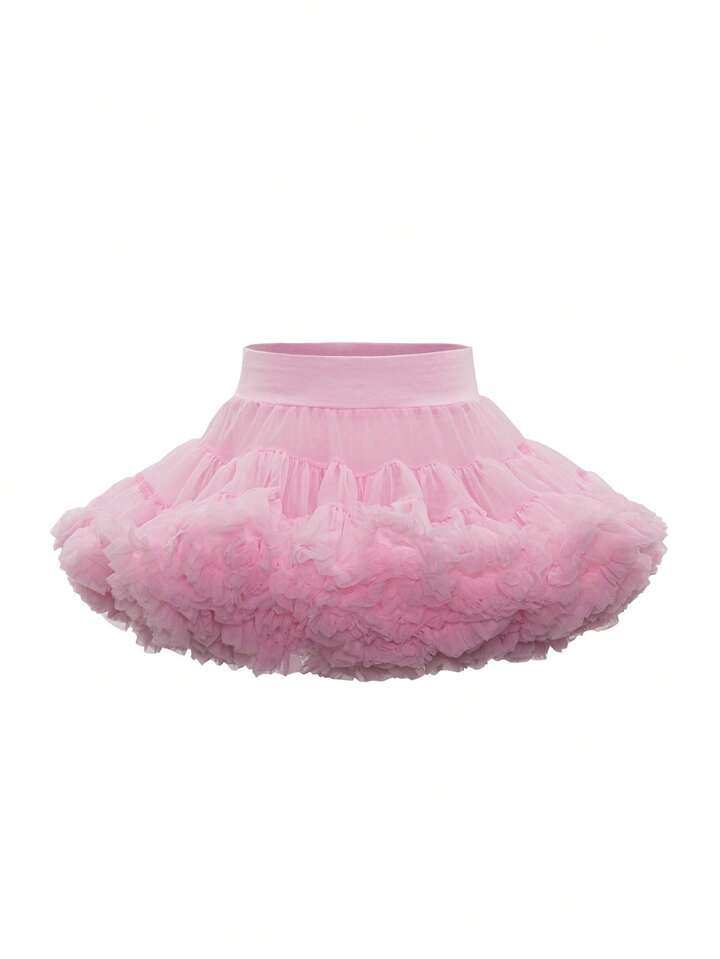 SHEIN Young Girl Gorgeous Pink Tutu Skirt, Perfect For Spring, Summer, And Fall. Suitable For, Pa... | SHEIN