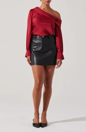 One-Shoulder Satin Top | Nordstrom Rack