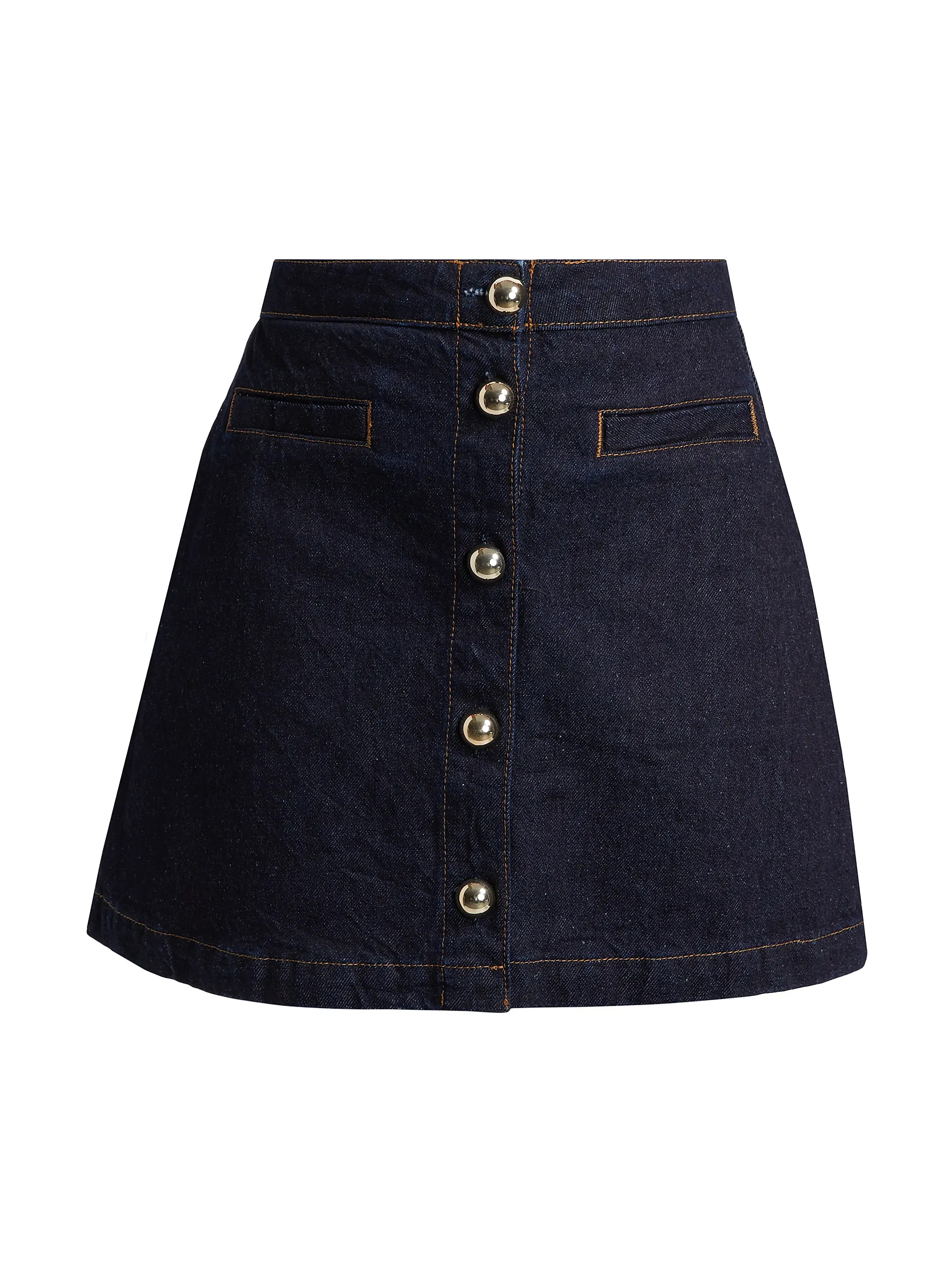 Amara High-Rise Denim Miniskirt | Saks Fifth Avenue