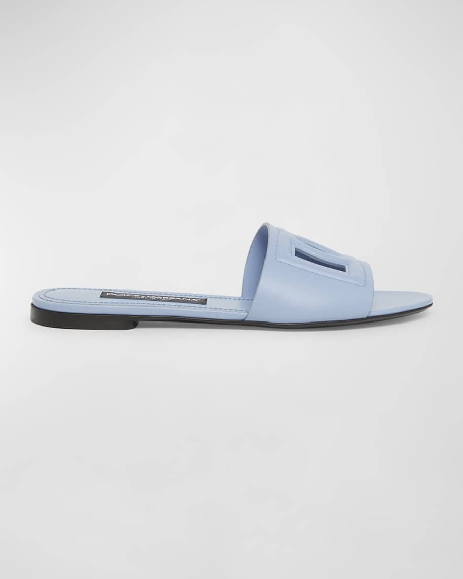 Cutout DG Flat Slide Sandals | Neiman Marcus