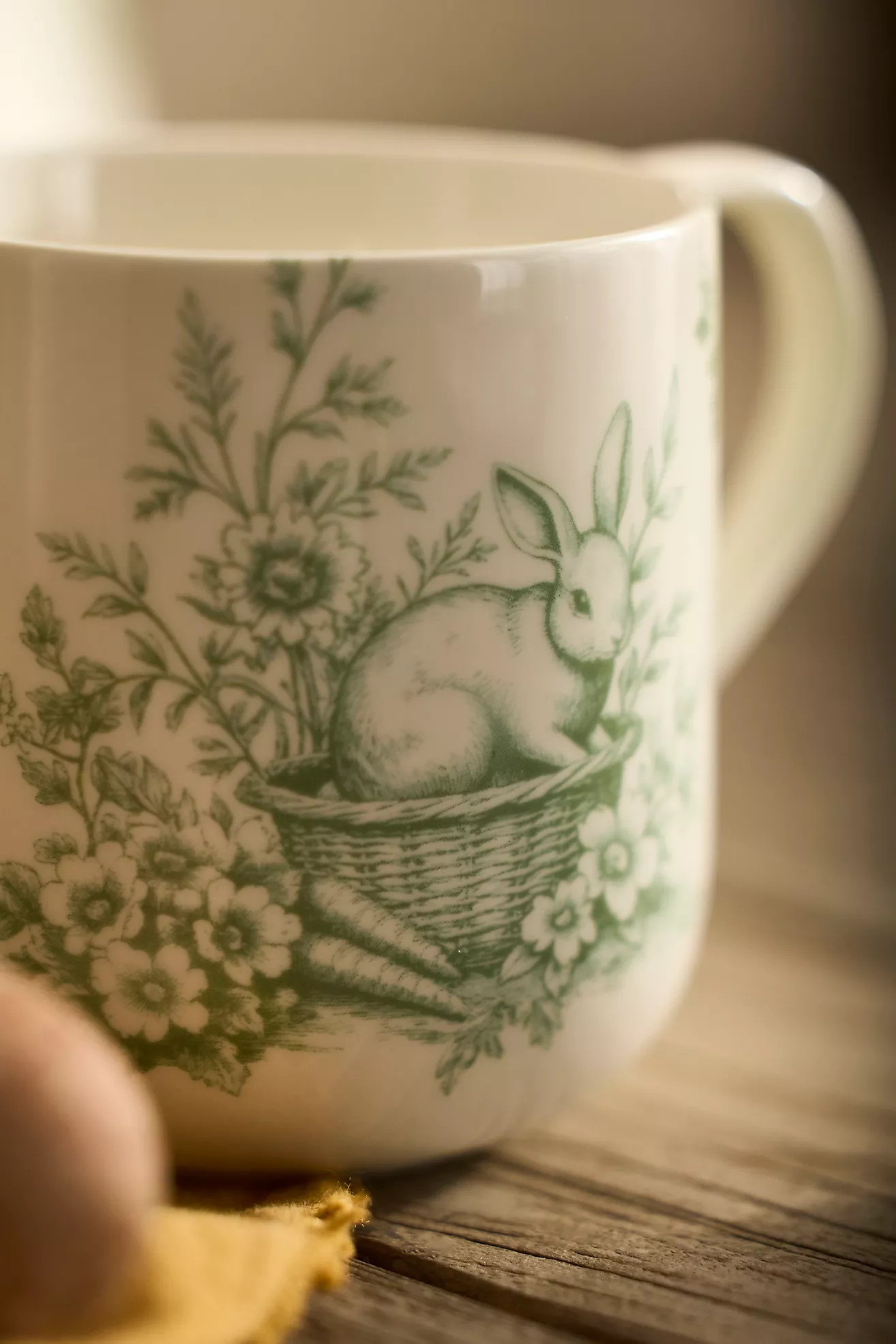 Bunny Toile Stoneware Mug | Anthropologie (US)