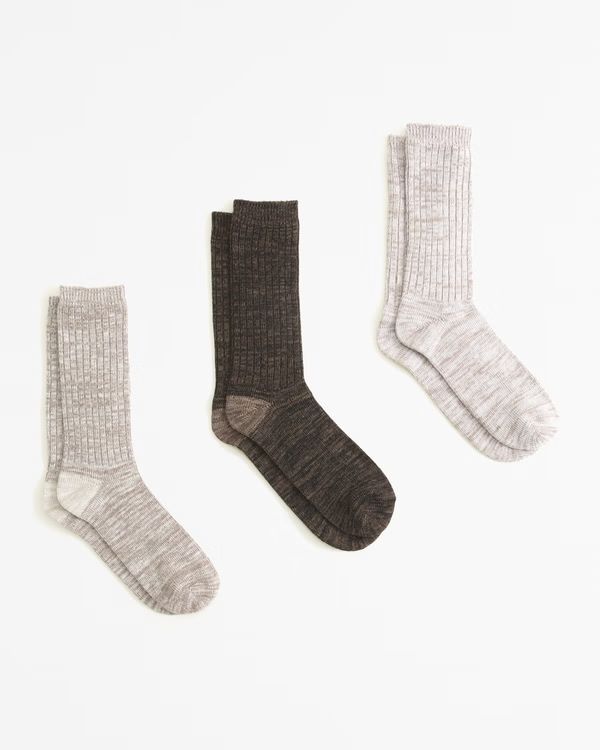 Men's 3-Pack Lightweight Camp Socks | Men's Accessories | Abercrombie.com | Abercrombie & Fitch (US)