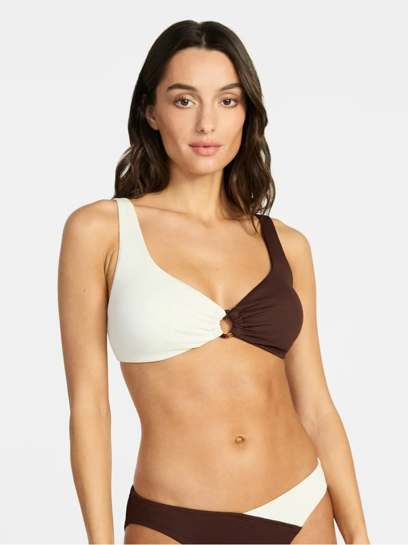 Time and Tru Women's Collections Ring Front Bikini Top, Sizes XS-XL | Walmart (US)