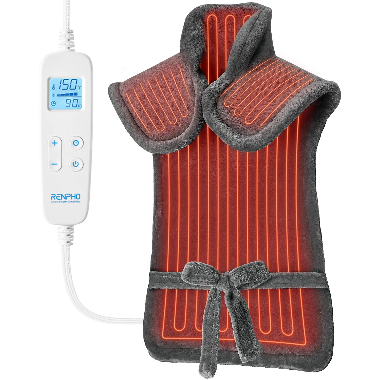 RENPHO "24x37" Shoulder Heating Pad for Back Pain Relief, Electric Large Heating Pad for Neck & W... | Walmart (US)