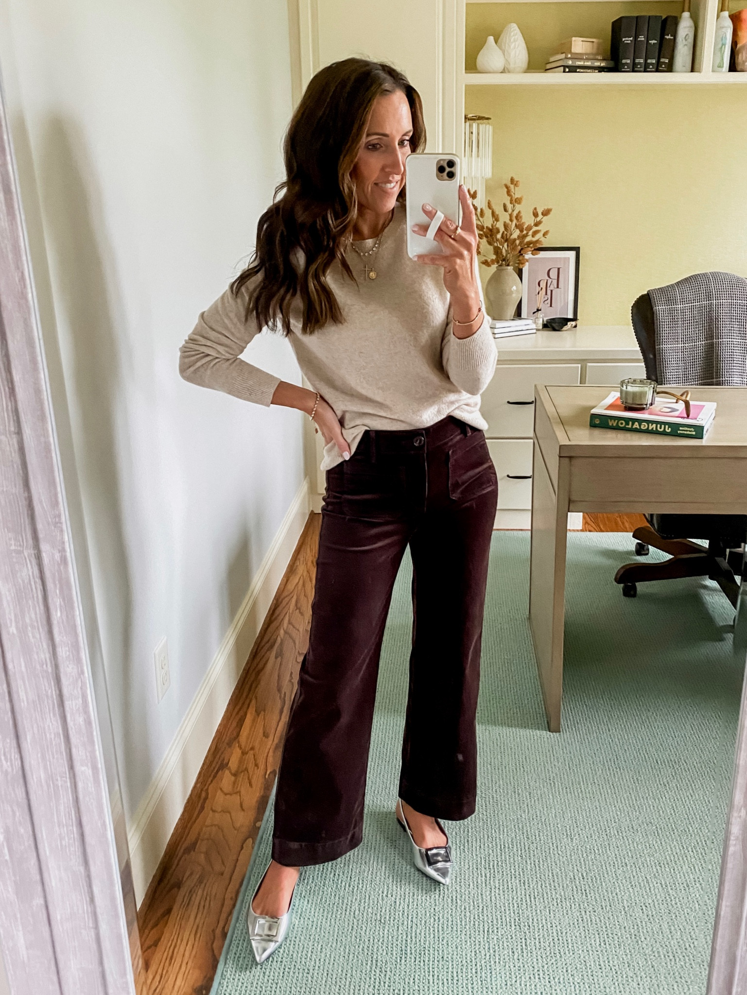 Happy 25th Birthday, @loft! 🥳 Top: Leafed Heart Sweater Pants: Palmer Wide  Leg Pants in Corduroy #fashionable #affordablefashion #af