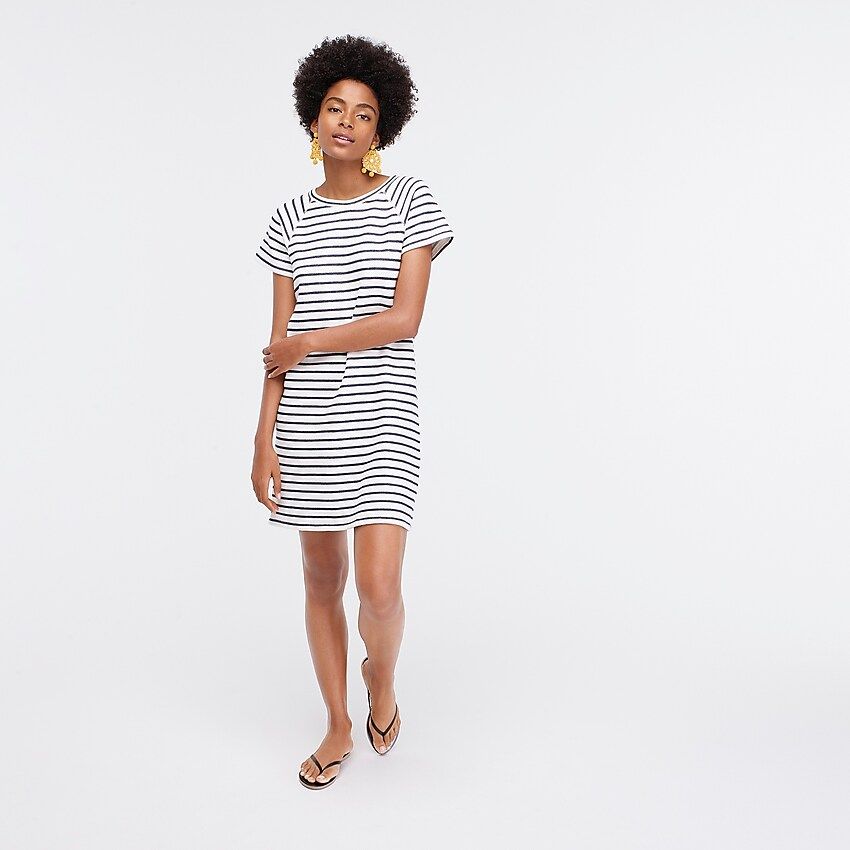 Striped terry T-shirt beach dress | J.Crew US