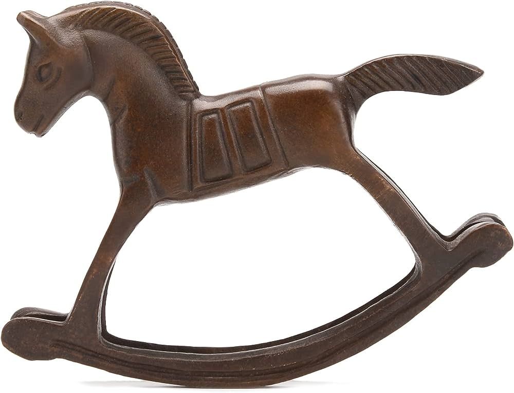 Amazon.com: BRASSTAR Brass Rocking Horse Furnishing Articles Smooth Surface Meticulous Decorative... | Amazon (US)