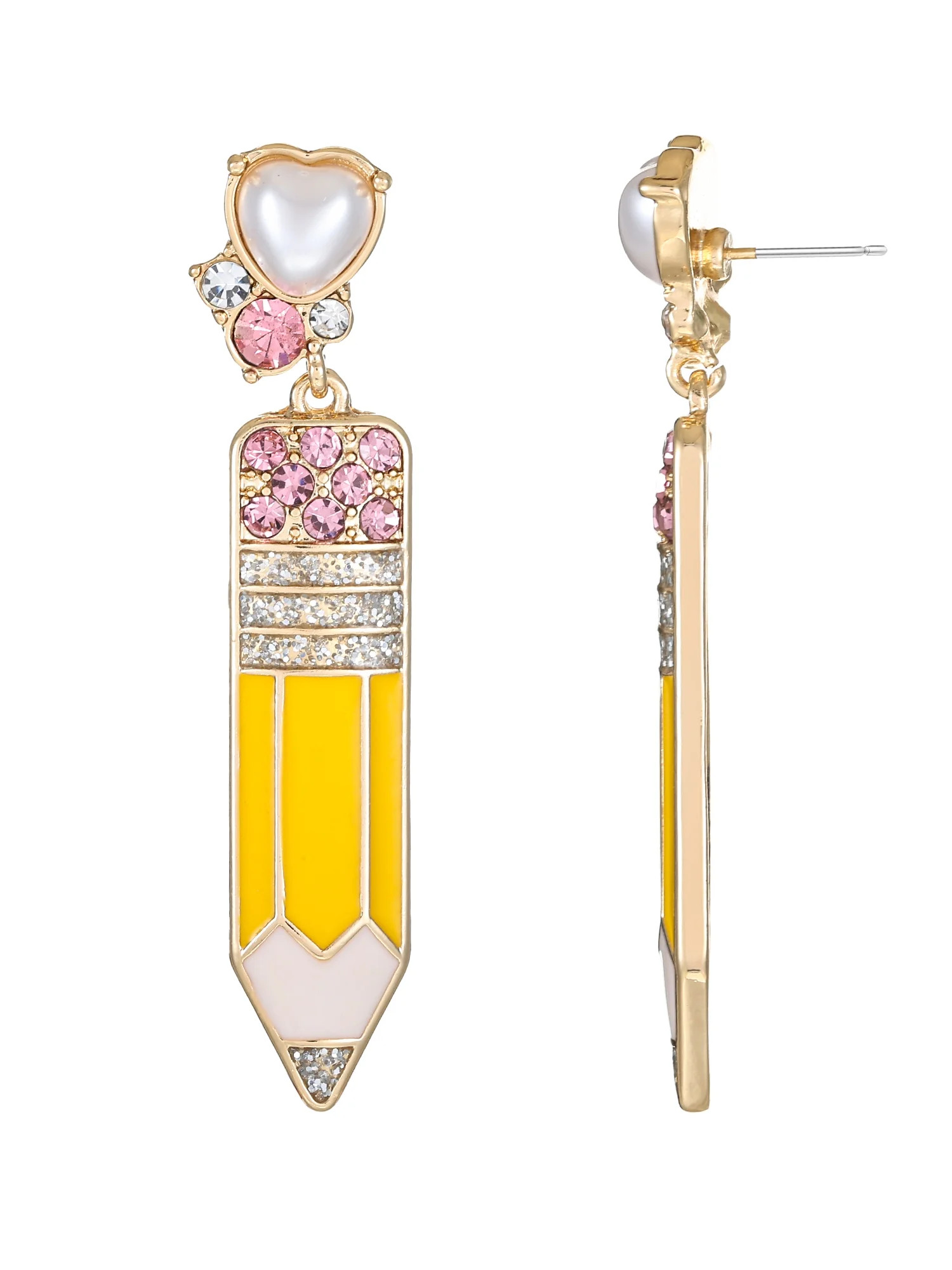 Packed Party Goldtone Pencils Down Earrings, Female, 1 Pair | Walmart (US)